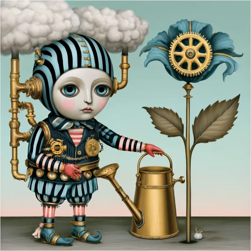 Whimsical Steampunk Vector Art