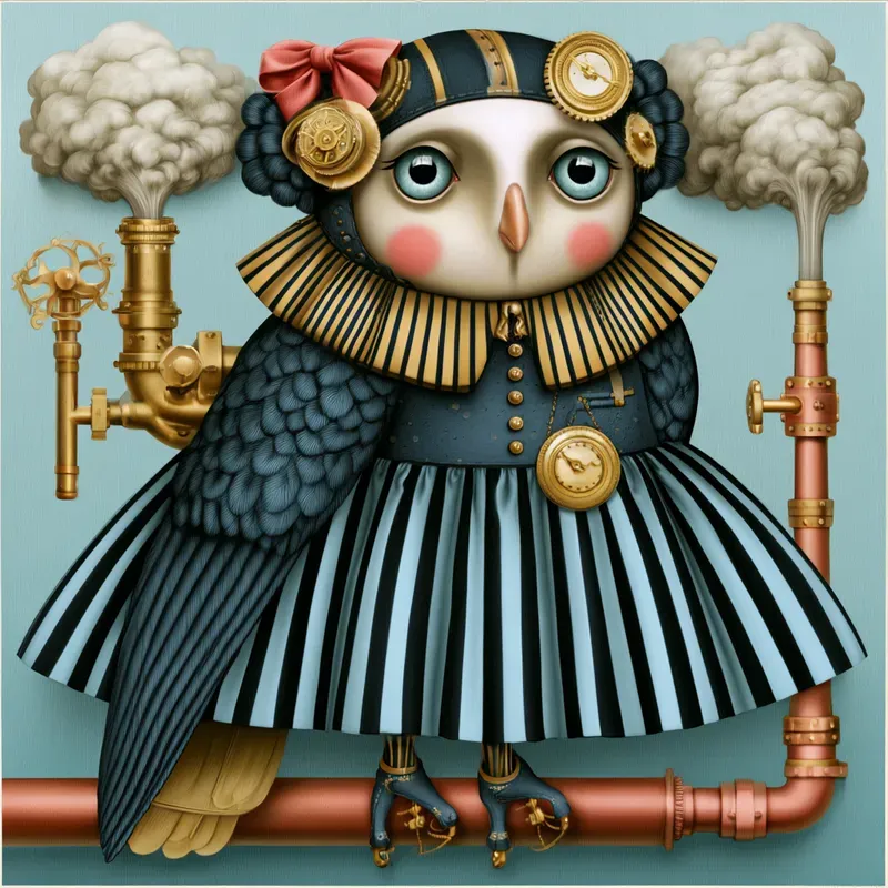Whimsical Steampunk Vector Art