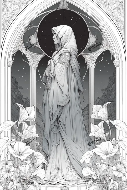 Dark Gothic Fantasy Coloring Book Pages