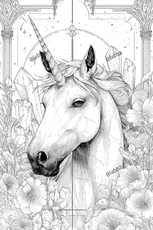 Dark Gothic Fantasy Coloring Book Pages
