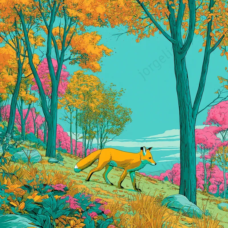 Vibrant Illustrated Adventure Scenes