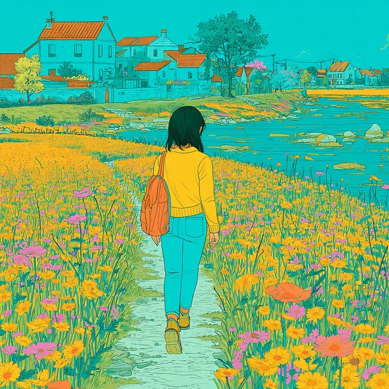 Vibrant Illustrated Adventure Scenes