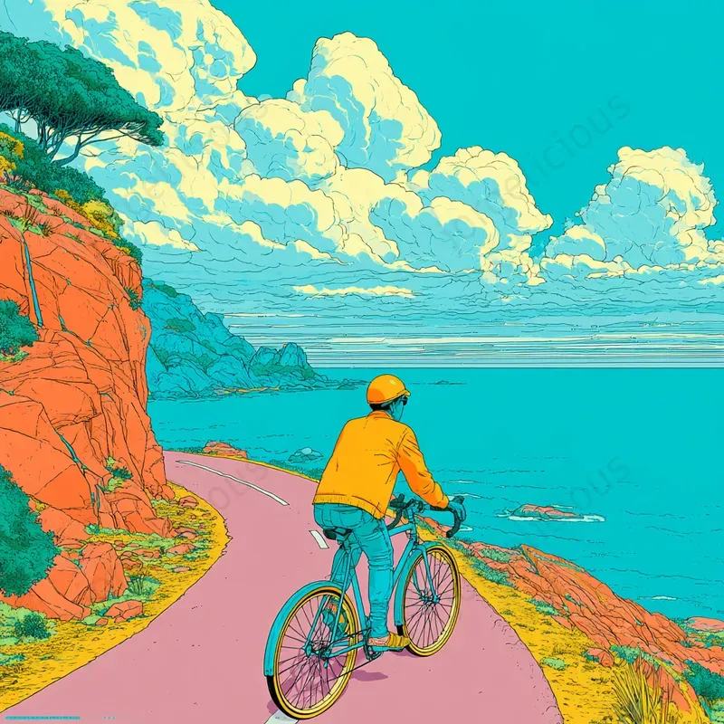 Vibrant Illustrated Adventure Scenes