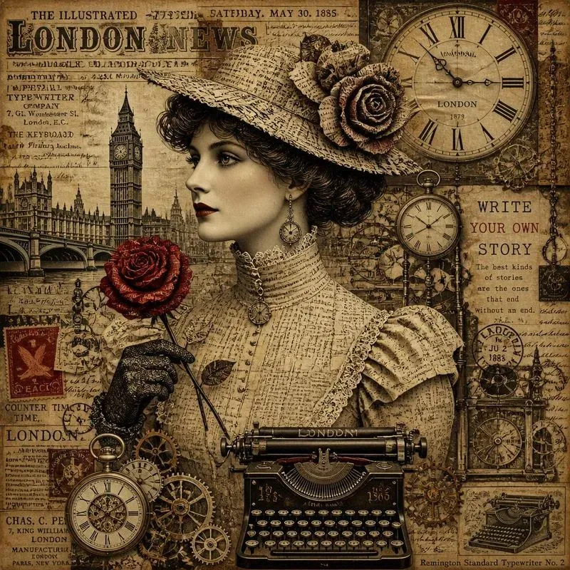 Surreal Newspaper Time Collages