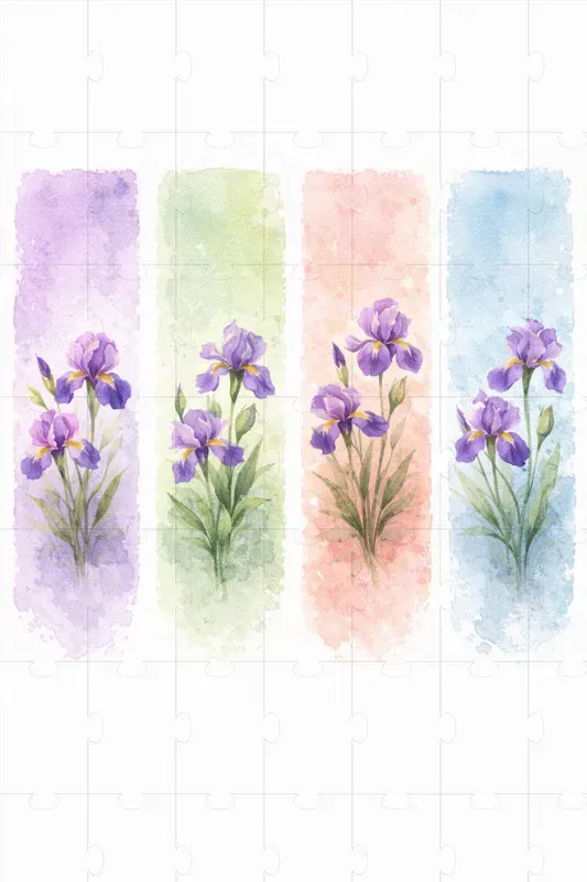4 Floral Watercolor Bookmark Designs