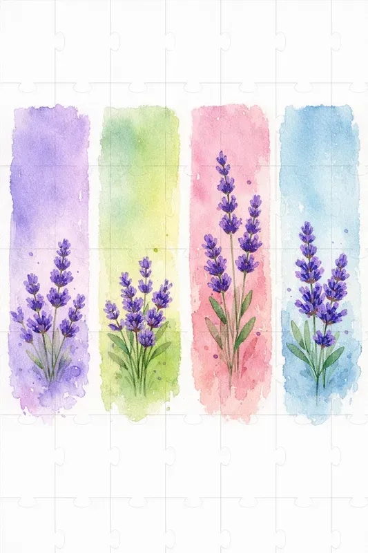 4 Floral Watercolor Bookmark Designs