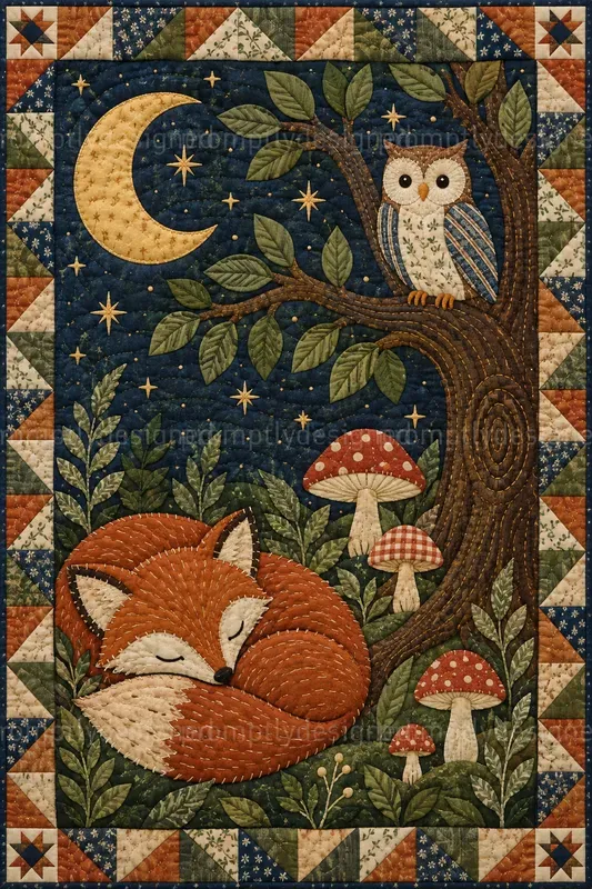 Quilted Folk Art Wall Prints