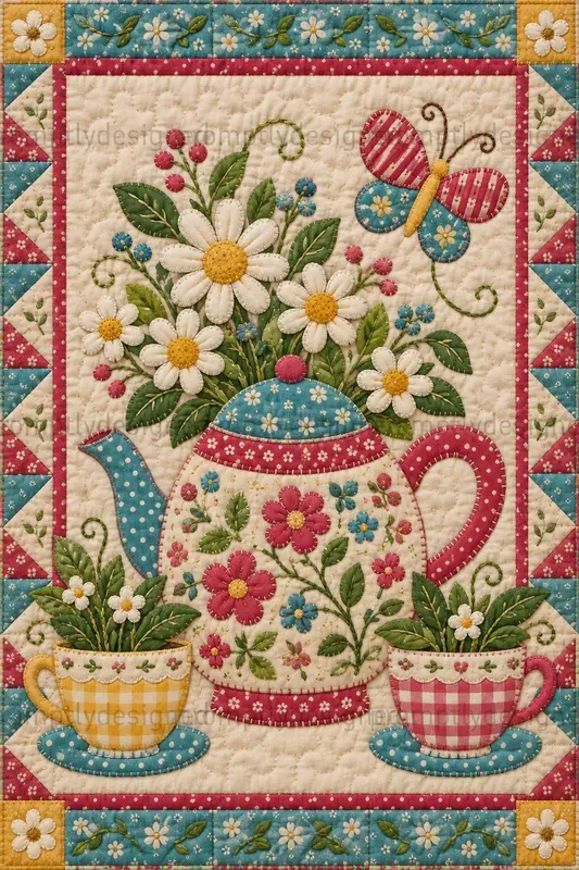 Quilted Folk Art Wall Prints