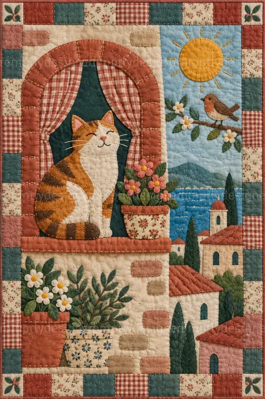 Quilted Folk Art Wall Prints