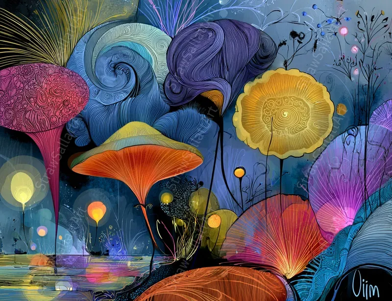 Neon Surreal Psychedelic Wall Art Prints