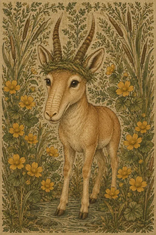 Vintage Textile Woodland Nursery Art