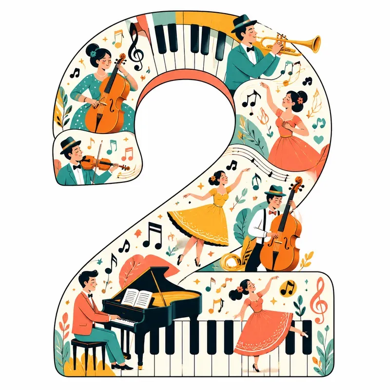 Playful Illustrated Number Typography