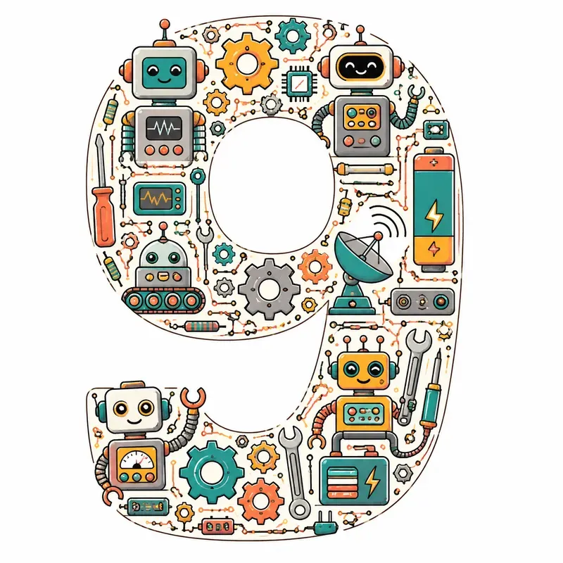 Playful Illustrated Number Typography