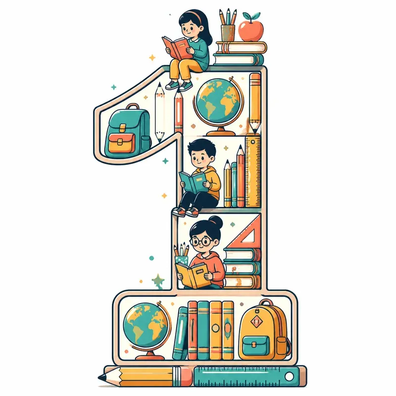 Playful Illustrated Number Typography