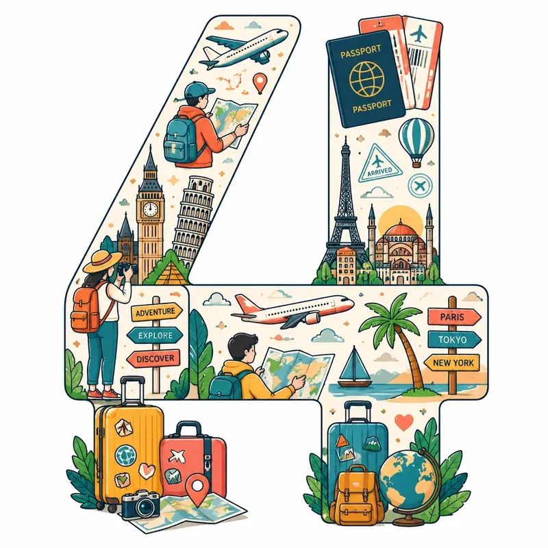 Playful Illustrated Number Typography