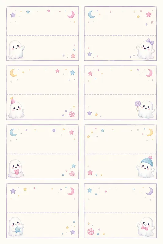 Sweet Pastel Ghost Halloween Party Decors