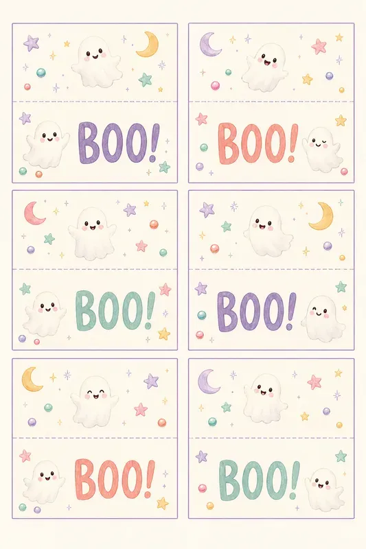 Sweet Pastel Ghost Halloween Party Decors