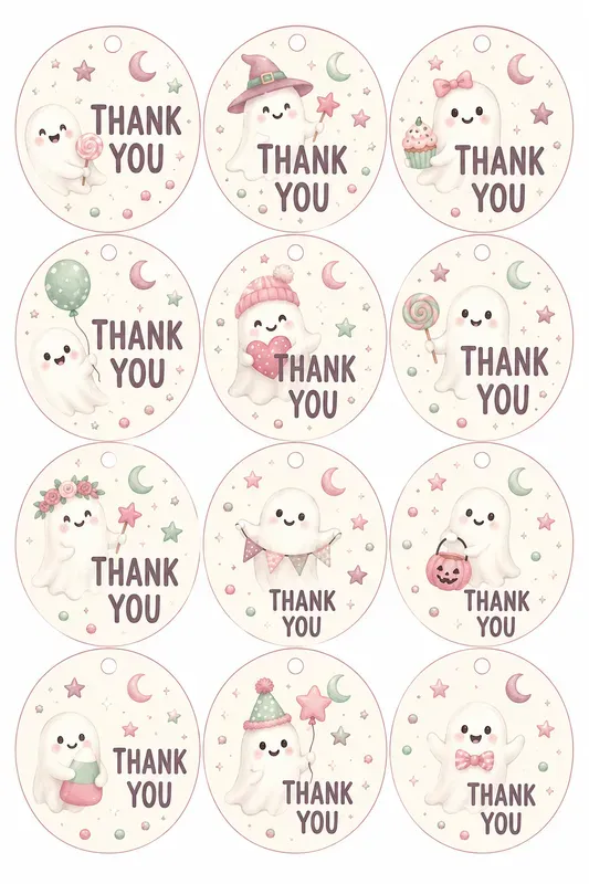 Sweet Pastel Ghost Halloween Party Decors