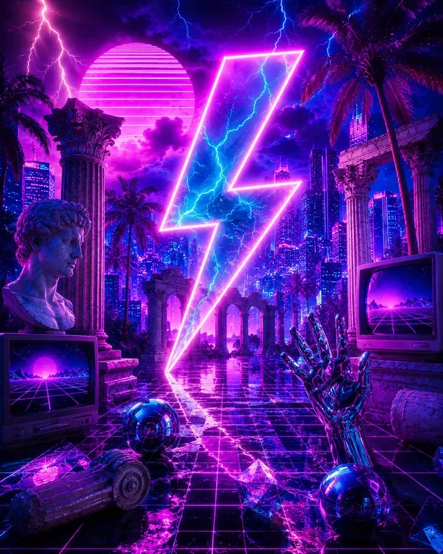 Infinite Vaporwave Collage Generator