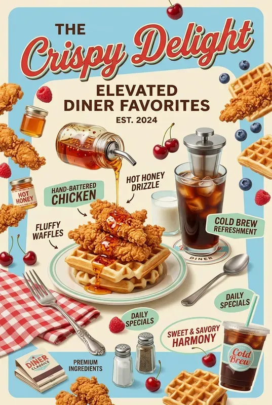 Retro American Diner Food Posters