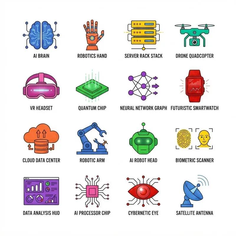 2D Neomemphis 16in1 Icon Grids