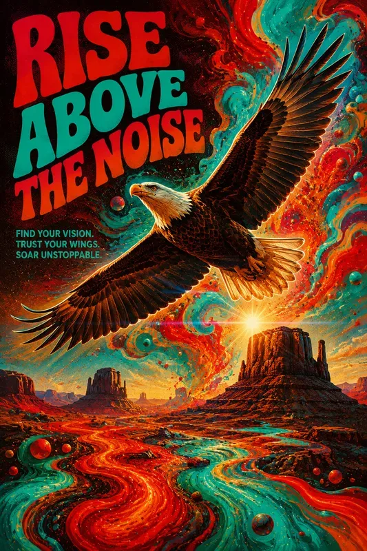 Psychedelic 70s Retro Groovy Poster Art