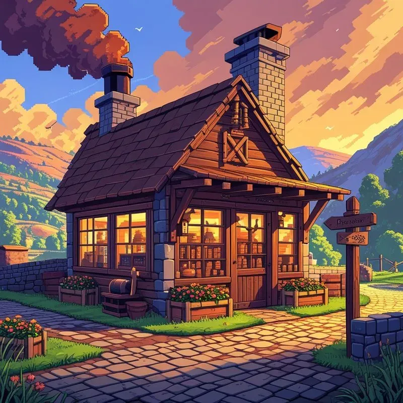 Pixel Art Retro Game Scene Generator