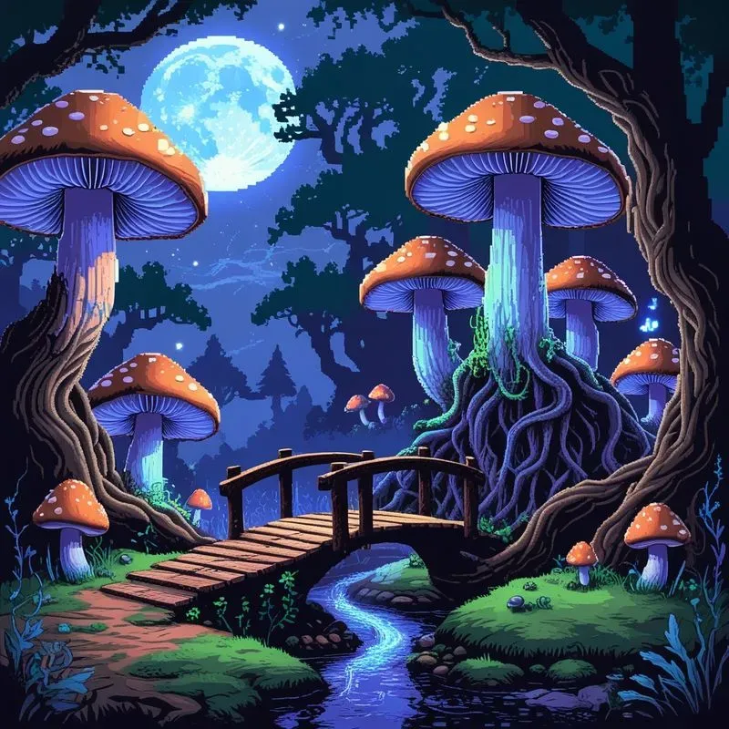 Pixel Art Retro Game Scene Generator