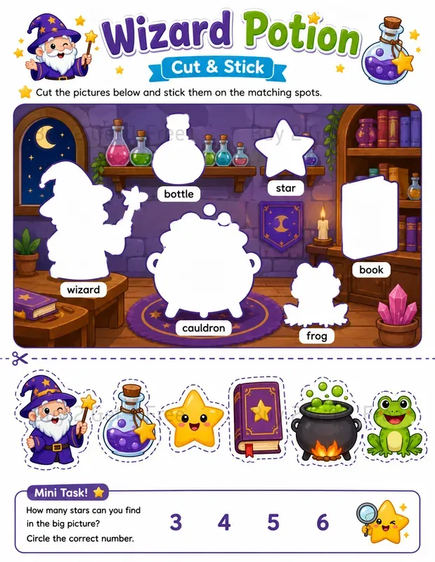Cute Cut Paste Worksheets