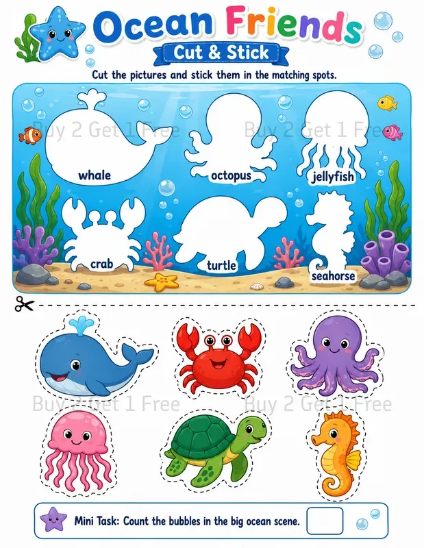 Cute Cut Paste Worksheets