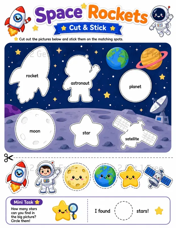 Cute Cut Paste Worksheets