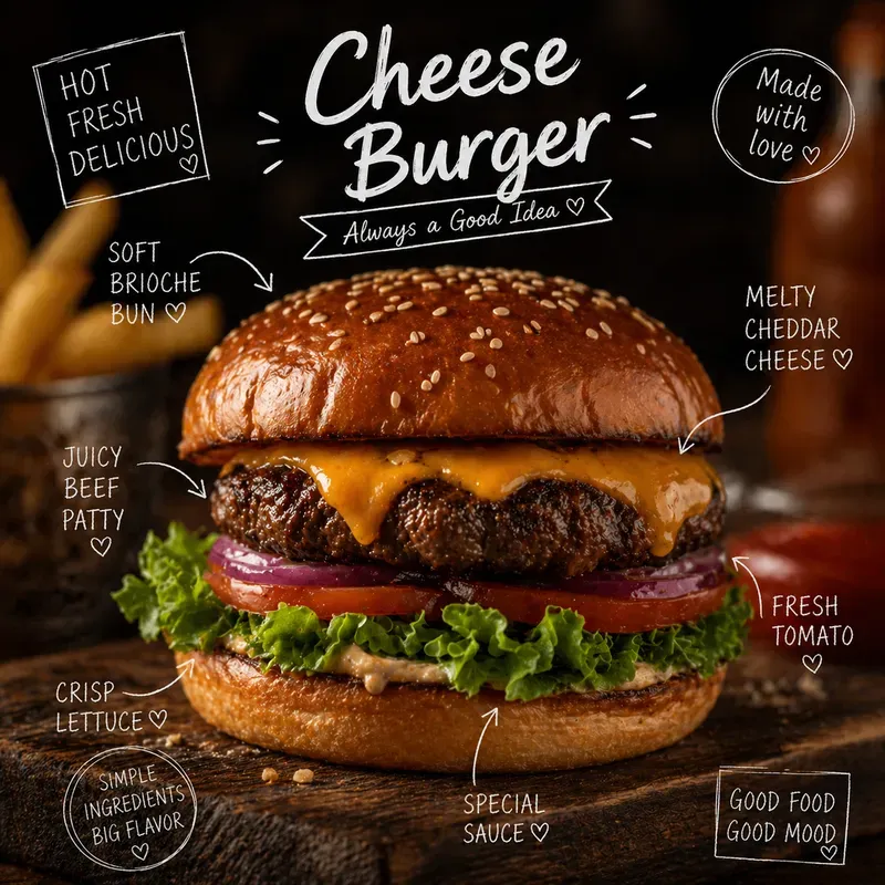 Food Photography Doodle Overlay Posters