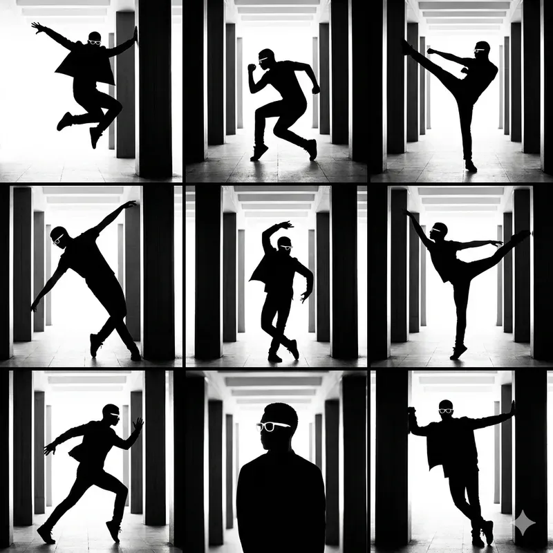 Minimalist High Contrast Grid Art