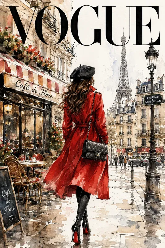Watercolor Fashion Magazine Covers