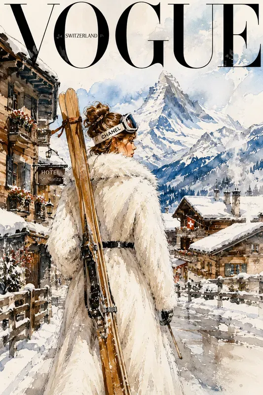Watercolor Fashion Magazine Covers