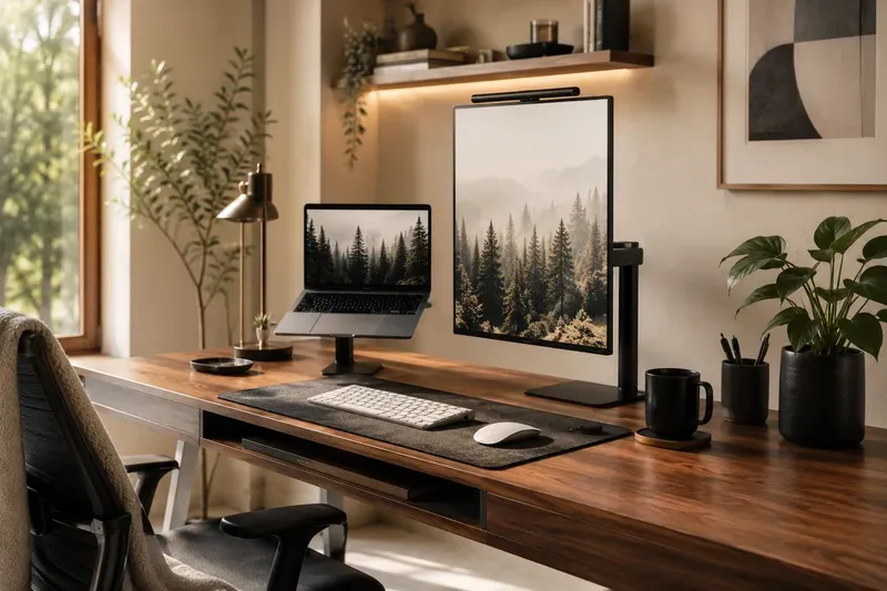 Modern Minimalist Workspace Photography