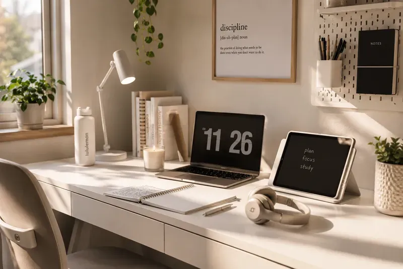 Modern Minimalist Workspace Photography