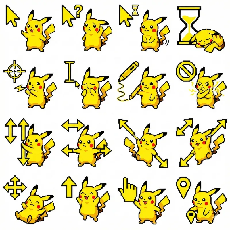 16in1 Pixel Cursor Spritesheet Makers
