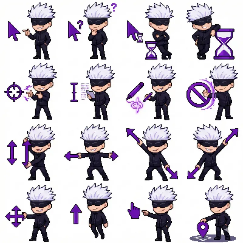 16in1 Pixel Cursor Spritesheet Makers