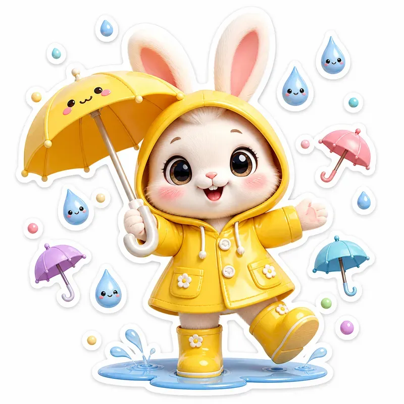 Cute 3D Sticker Characters