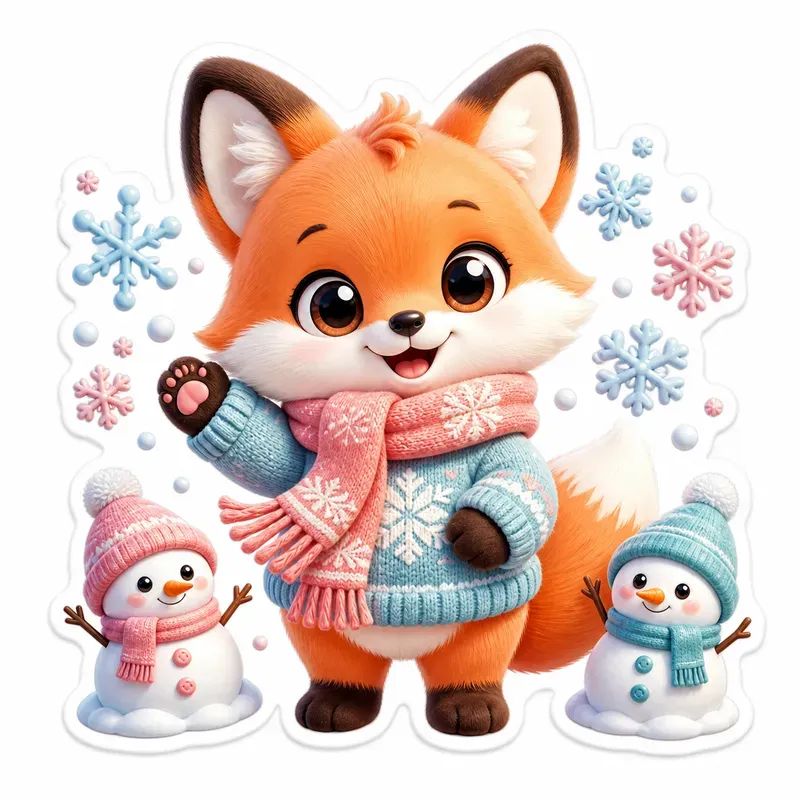 Cute 3D Sticker Characters