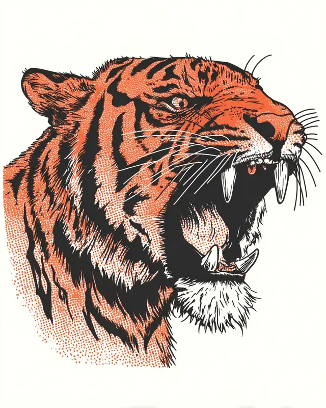 Retro Screenprint Animal Tee Designs