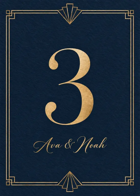 Wedding Table Number Cards
