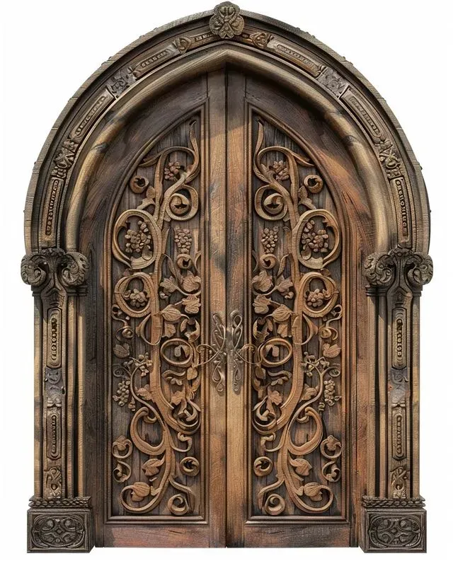 Unique Realistic Vintage Doors Clipart
