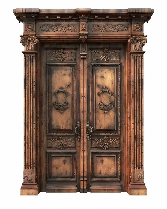 Unique Realistic Vintage Doors Clipart