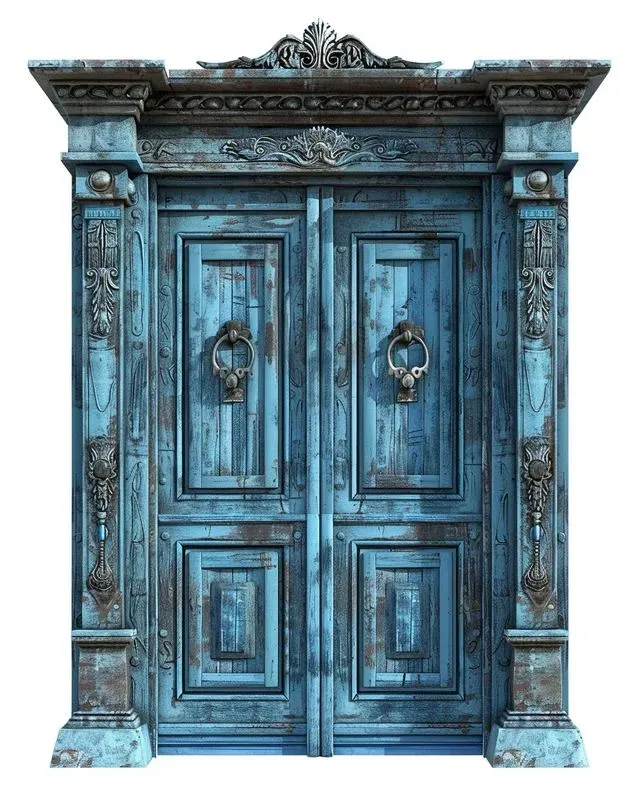 Unique Realistic Vintage Doors Clipart