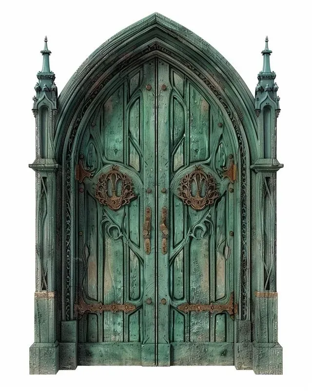Unique Realistic Vintage Doors Clipart