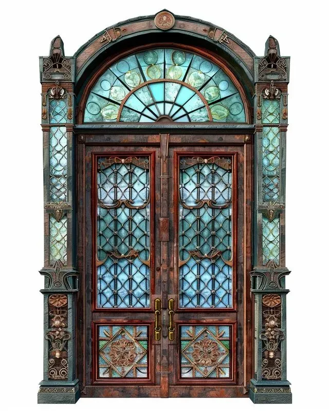 Unique Realistic Vintage Doors Clipart