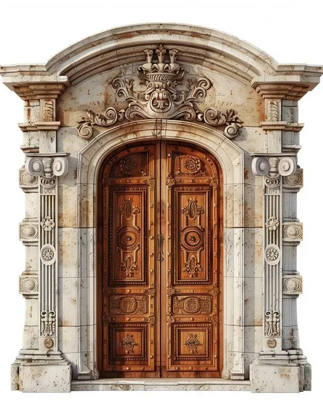 Unique Realistic Vintage Doors Clipart