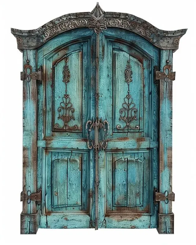 Unique Realistic Vintage Doors Clipart